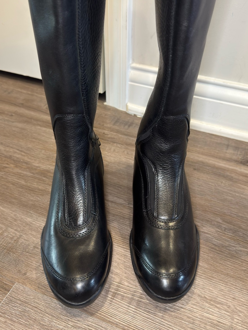 Ariat V Sport Zip Tall Black Leather Riding Boots - Picture 3 of 10